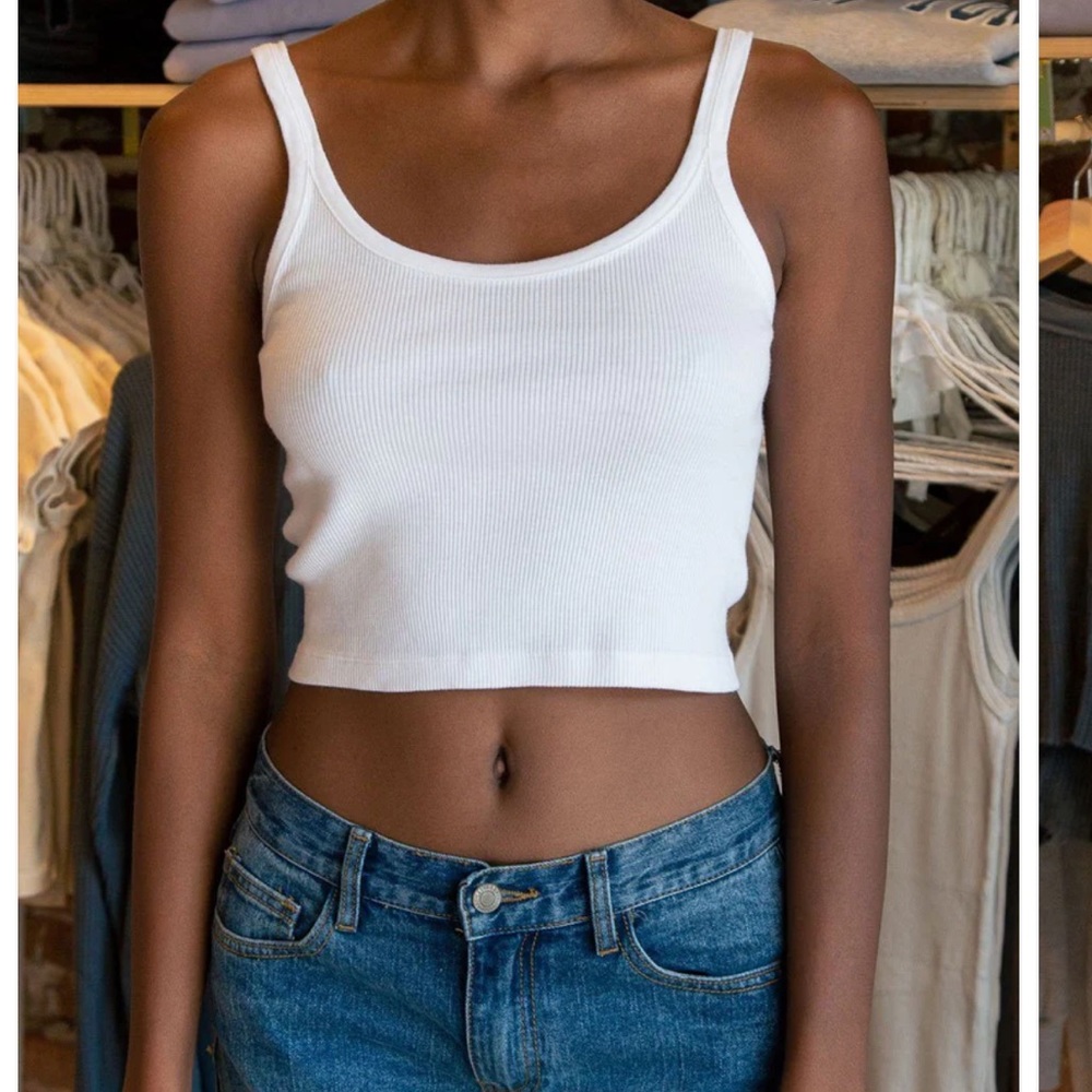 Brandy Melville Crop White Tank